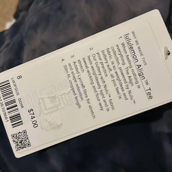 Lululemon Align T-shirt DD5R size 8 - Picture 6 of 6